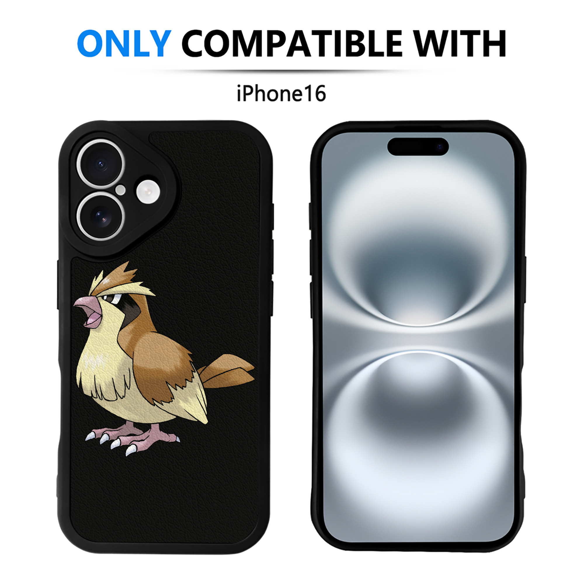 （画像用） ポケットモンスター Pokémon 【iPhone 16シリーズ対応】シリコンスマホケース（レザー調） 材質：シリコン